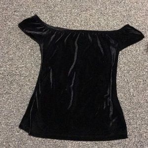 Velvet off the shoulder top